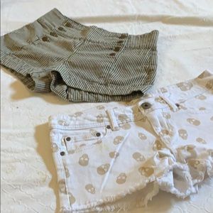 Shorts 2,for $8.            334-14